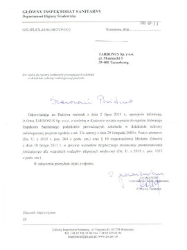 wpis do rejestru Głównego Inspektora Sanitarnego
