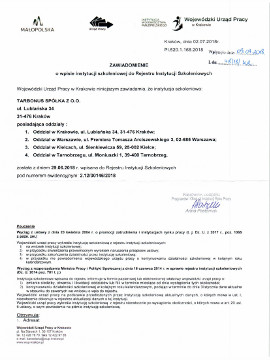 Wpis do Rejestru Instytucji Szkoleniowych