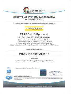 Certyfikat ISO